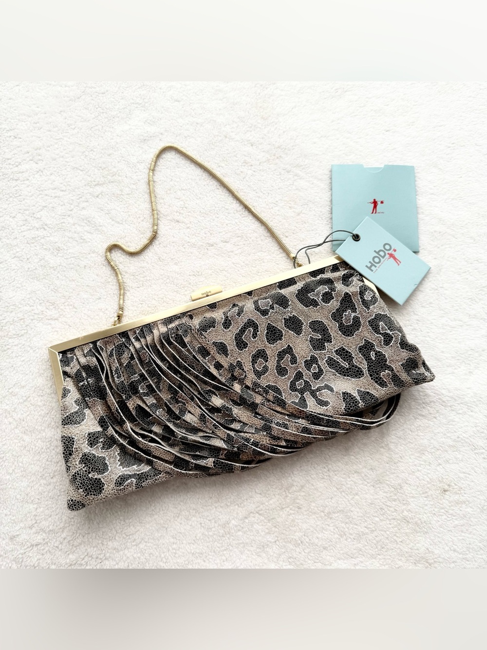 Hobo Vintage Colette Shoulder Hand Bag NWT in Cheetah Shimmer Y2K Vibe Fashion